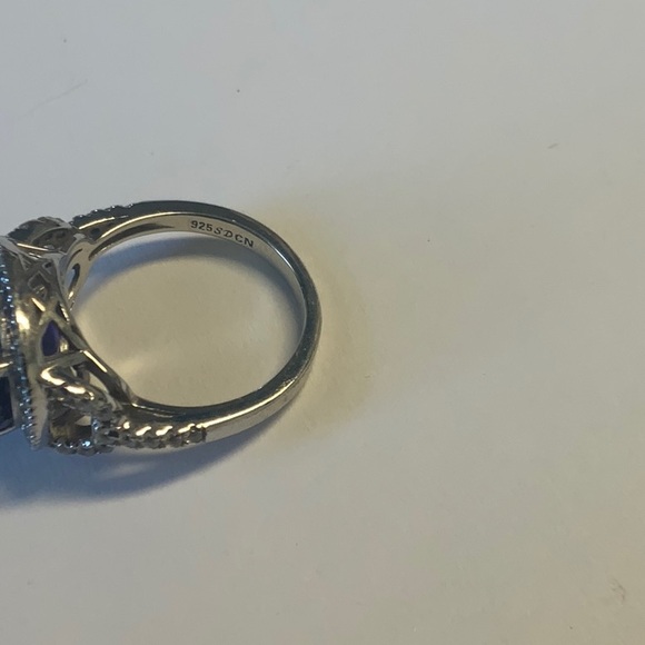 Sapphire and Sterling silver Ring - Picture 4 of 5